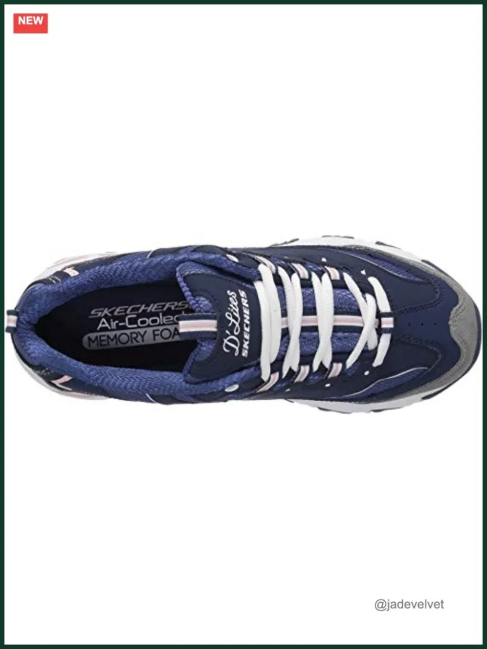 Skechers D'Lites New Journey Lace-Up Fashion Sneaker Wedge Heel